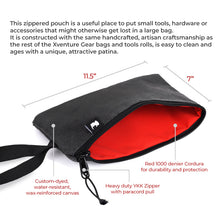 Load image into Gallery viewer, Go Rhino XVenture Gear Zipped Pouch - Large (12in. Wide Pocket / 6.5in. Hand Strap) Canvas - Black