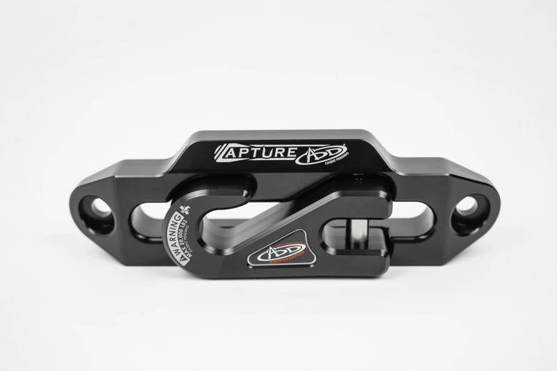 Addictive Desert Designs Winch Accessories Addictive Desert Designs 1-5/16in Winch Fairlead Plate w/ Recessed Round End Hook - Black