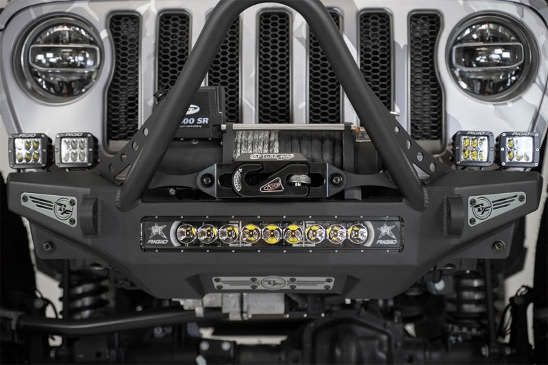 Addictive Desert Designs Winch Accessories Addictive Desert Designs 1-5/16in Winch Fairlead Plate w/ Recessed Round End Hook - Black