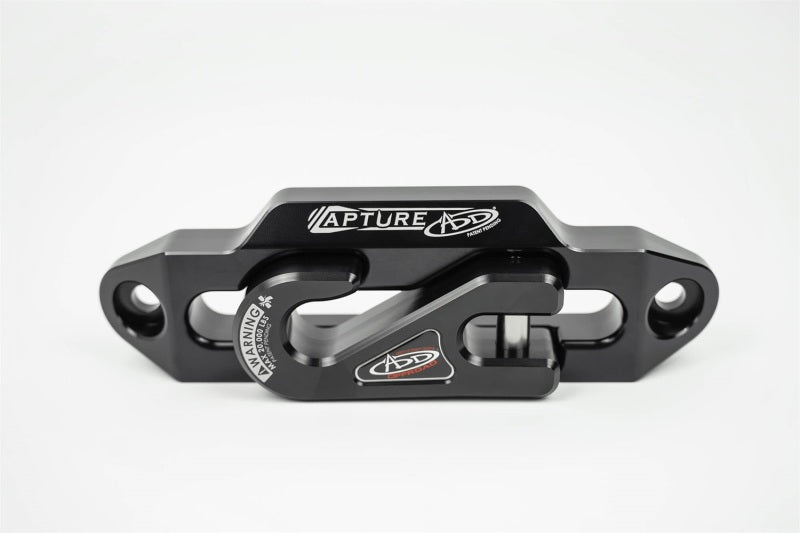 Addictive Desert Designs Winch Accessories Addictive Desert Designs 1-5/16in Winch Fairlead Plate w/ Recessed Round End Hook - Black