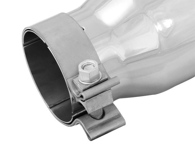 aFe Catback aFe MACH Force-Xp 3in Inlet x 4in Outlet x 9in Length 304 Stainless Steel Exhaust Tip Polished