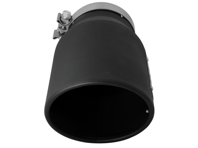 aFe Catback aFe MACHForce XP 5in 304 Stainless Steel Exhaust Tip 5 In x 7 Out x 12L in Bolt On Right - Black