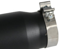 Load image into Gallery viewer, aFe Catback aFe Power Diesel Exhaust Tip Black- 4 in In x 5 out X 12 in Long Bolt On (Right)