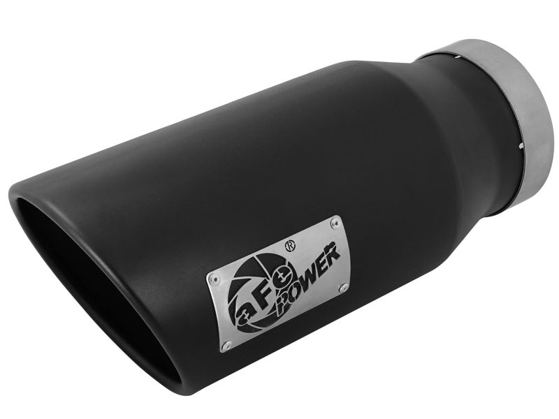 aFe Catback aFe POWER MACH Force-Xp 5in 304 Stainless Steel Exhaust Tip 5In x 7Out x15Lin Bolt-On Right-Blk
