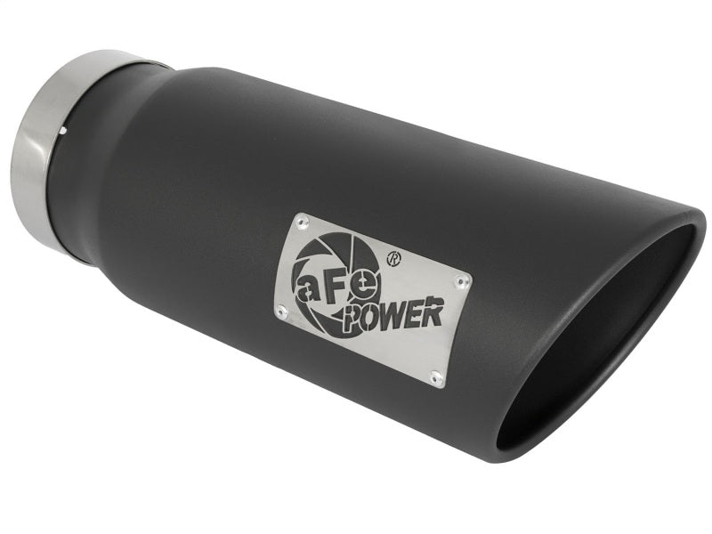 aFe Catback aFe Power MACH Force-Xp 5in In x 6in Out x 15in L Bolt-On 409 SS Exhaust Tip - Black