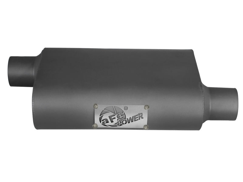 aFe Catback aFe Scorpion Replacement Alum Steel Muffler 2-1/2in In/Out Baffled Offset/Offset 13inL x10inW x4inH