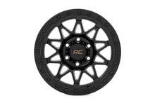 Load image into Gallery viewer, Rough Country 78 Series Wheel | Simulated Beadlock | Black | 18x9 | 5x5 | 0mm