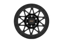 Load image into Gallery viewer, Rough Country 78 Series Wheel | Simulated Beadlock | Black | 17x8.5 | 5x5 | +0mm