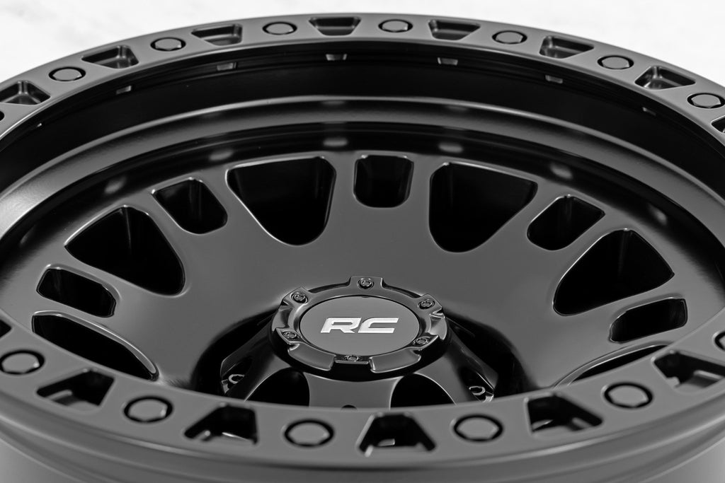 Rough Country 82 Series Wheel | One-Piece | Semi Gloss Black | 18x9 | 5x5 | -12mm