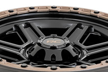 Load image into Gallery viewer, Rough Country 79 Series Wheel | One-Piece | Semi Gloss Black w/Bronze Ring | 18x9 | 5x5 | 0mm