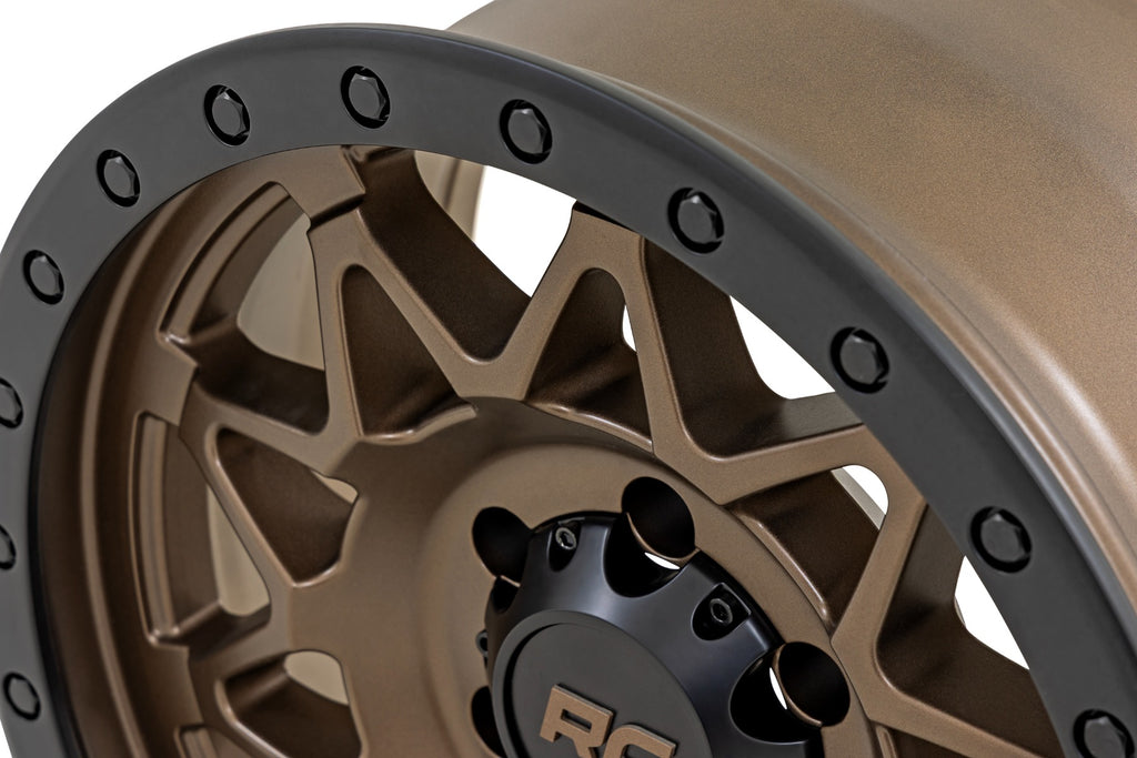 Rough Country 78 Series Wheel | Simulated Beadlock | Bronze/Black | 17x8.5 | 5x4.5 | +0mm