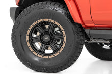 Load image into Gallery viewer, Rough Country 79 Series Wheel | One-Piece | Semi Gloss Black w/Bronze Ring | 18x9 | 5x5 | 0mm