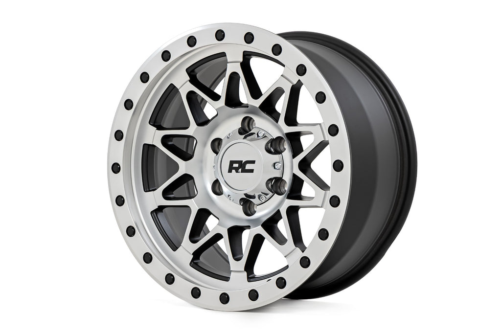 Rough Country 78 Series Wheel | Simulated Beadlock | Full Machine | 17x8.5 | 6x5.5 | +0mm