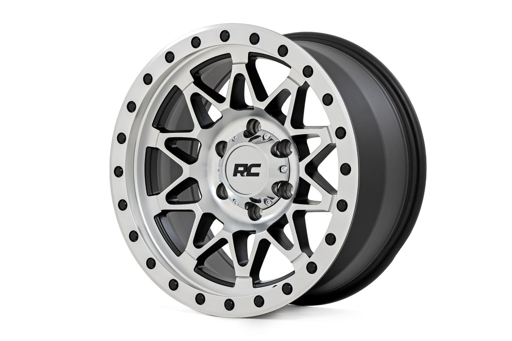 Rough Country 78 Series Wheel | Simulated Beadlock | Full Machine | 17x8.5 | 5x5 | +0mm