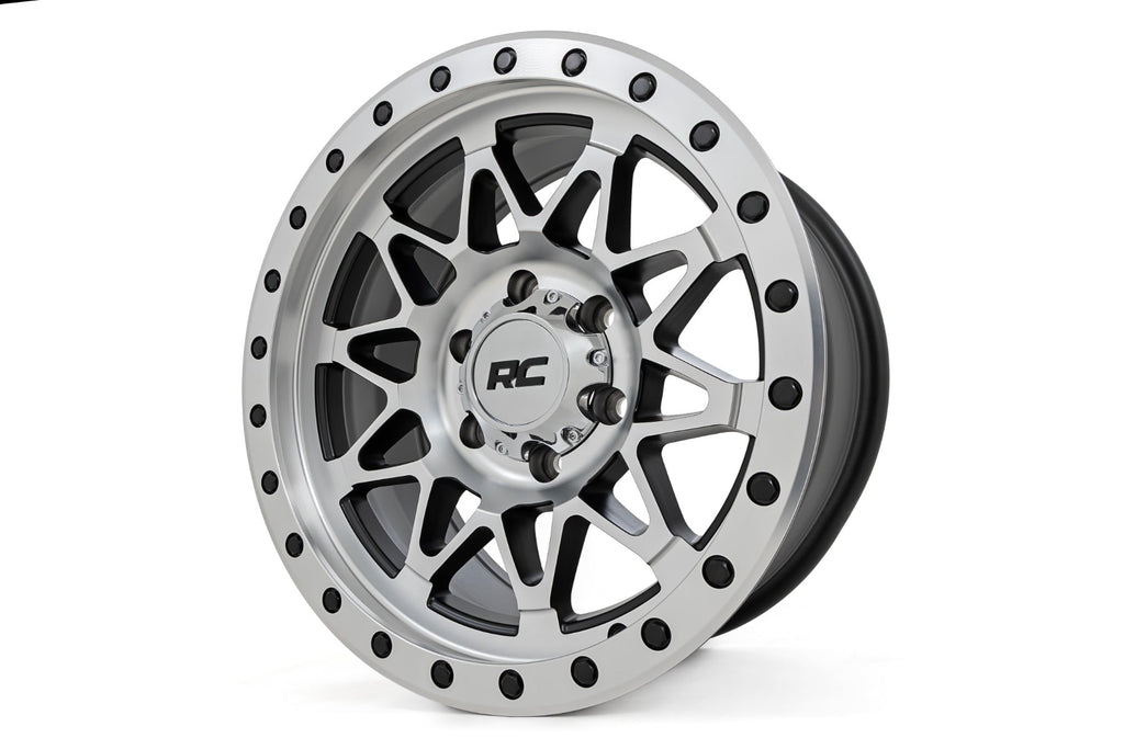 Rough Country 78 Series Wheel | Simulated Beadlock | Full Machine | 18x9 | 6x5.5 | +0mm