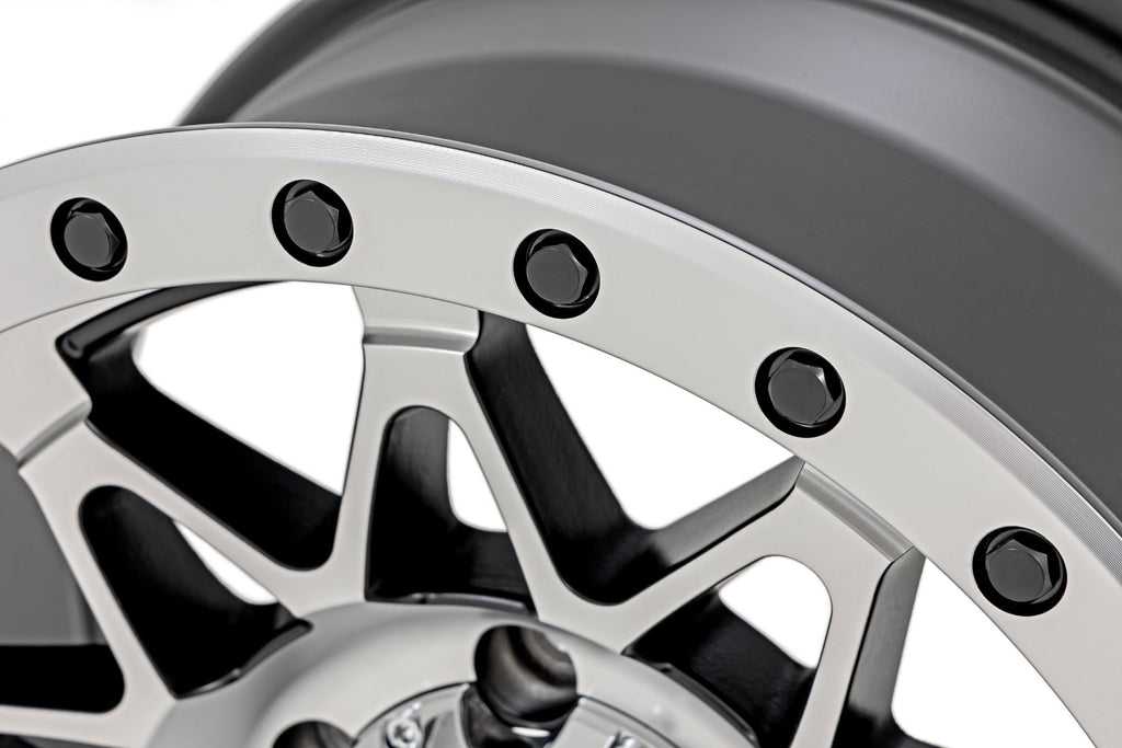 Rough Country 78 Series Wheel | Simulated Beadlock | Full Machine | 17x8.5 | 6x5.5 | +0mm