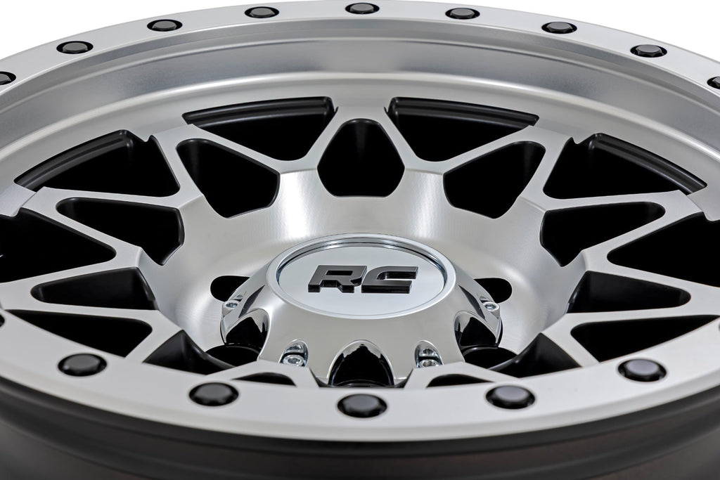 Rough Country 78 Series Wheel | Simulated Beadlock | Full Machine | 17x8.5 | 5x5 | +0mm