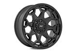 Rough Country 80 Series Wheel | One-Piece | Semi Gloss Black | 20x10 | 5x5 | -19mm - Rough Country - 80201813A