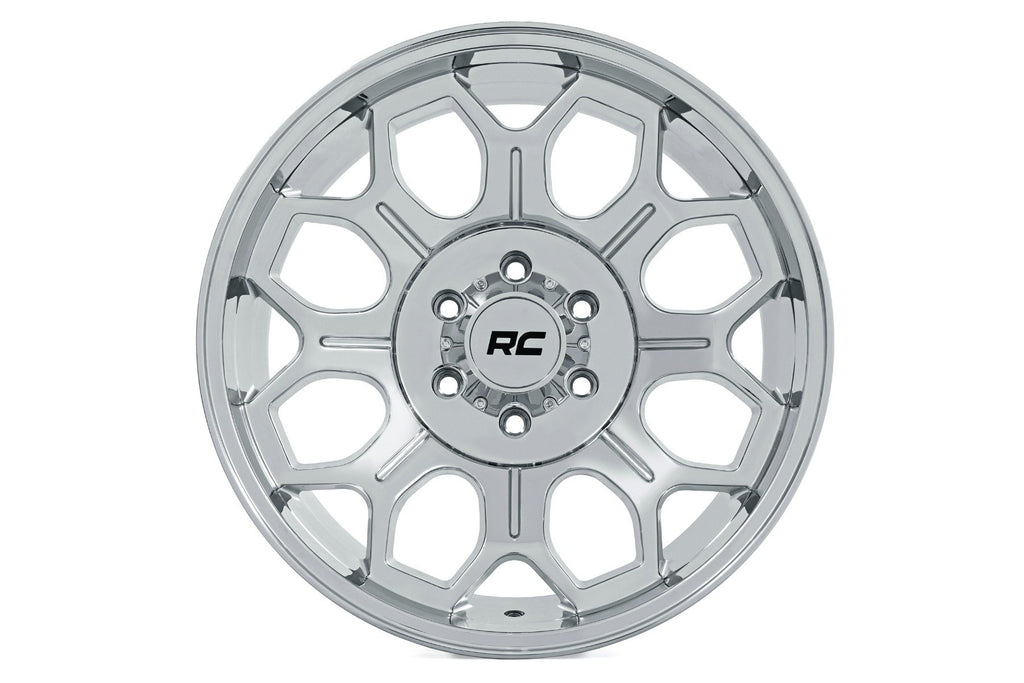 Rough Country 77 Series Wheel | One-Piece | Chrome | 20x9 | 6x5.5 | -12mm