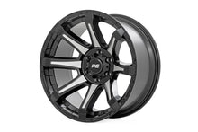 Load image into Gallery viewer, Rough Country 81 Series Wheel | One-Piece | Semi Gloss Black w/machined spokes | 20x9 | 5x5.5 | 0mm