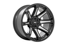 Load image into Gallery viewer, Rough Country 81 Series Wheel | One-Piece | Semi Gloss Black w/machined spokes | 20x9 | 5x5.5 | 0mm