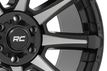 Load image into Gallery viewer, Rough Country 81 Series Wheel | One-Piece | Semi Gloss Black w/machined spokes | 20x9 | 5x5.5 | 0mm