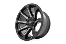 Load image into Gallery viewer, Rough Country 81 Series Wheel | One-Piece | Semi Gloss Black w/machined spokes | 20x9 | 5x5.5 | 0mm