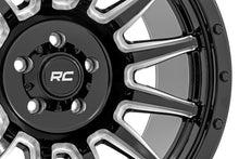 Load image into Gallery viewer, Rough Country 90 Series Wheel | One-Piece | Gloss Black w/machined spokes | 18x9 | 6x5.5 | -12mm