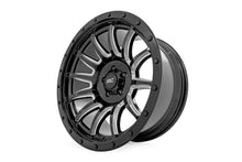 Load image into Gallery viewer, Rough Country 90 Series Wheel | One-Piece | Gloss Black w/machined spokes | 20x10 | 6x5.5 | -19mm