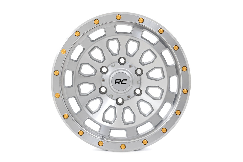 Rough Country 87 Series Wheel | Simulated Beadlock | Full Machine | 17x8.5 | 6x5.5 | +0mm