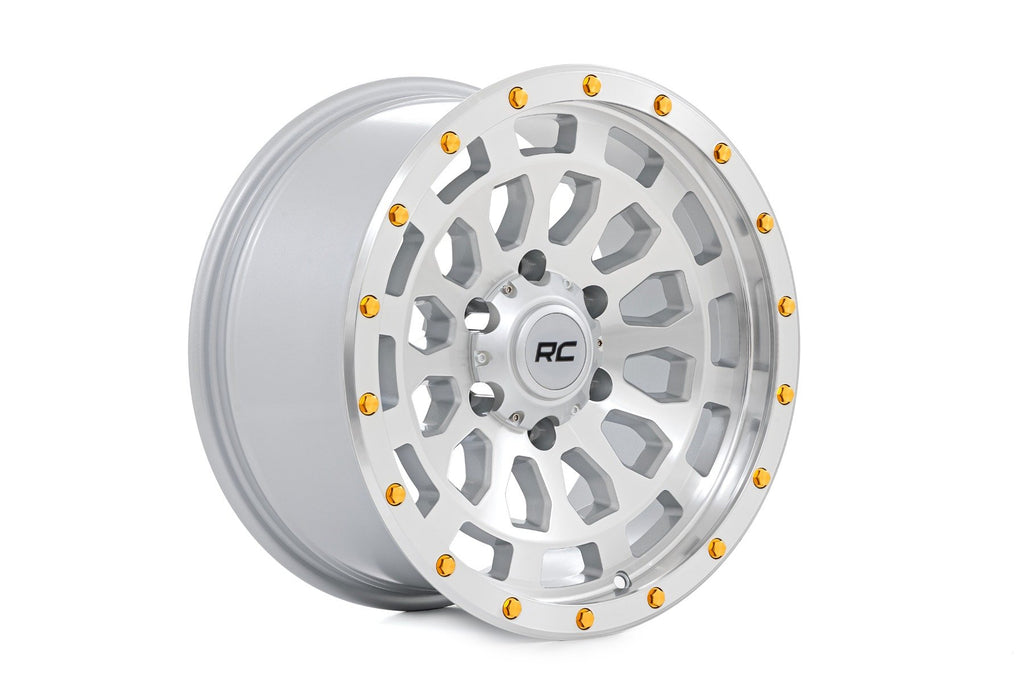 Rough Country 87 Series Wheel | Simulated Beadlock | Full Machine | 17x8.5 | 6x5.5 | +0mm