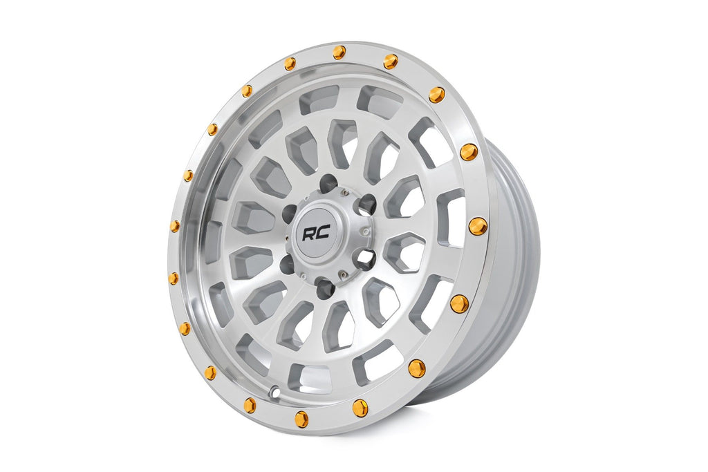 Rough Country 87 Series Wheel | Simulated Beadlock | Full Machine | 17x8.5 | 6x5.5 | +0mm
