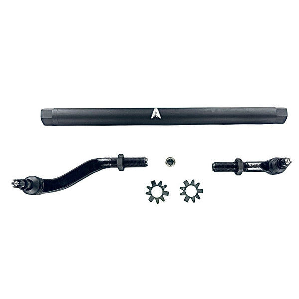 Apex Chassis Steering Drag Link Apex Chassis Heavy Duty 2.5 Ton No Flip Drag Link Assembly in Black Anodized Aluminum Fits: 19-22 Jeep Gladiator JT 18-22 Jeep Wrangler JL/JLU. Note: This NO-FLIP kit fits a Dana 44 & Dana 30 axles with a lift of 4.5 inches or less - Apex Chassis - KIT124