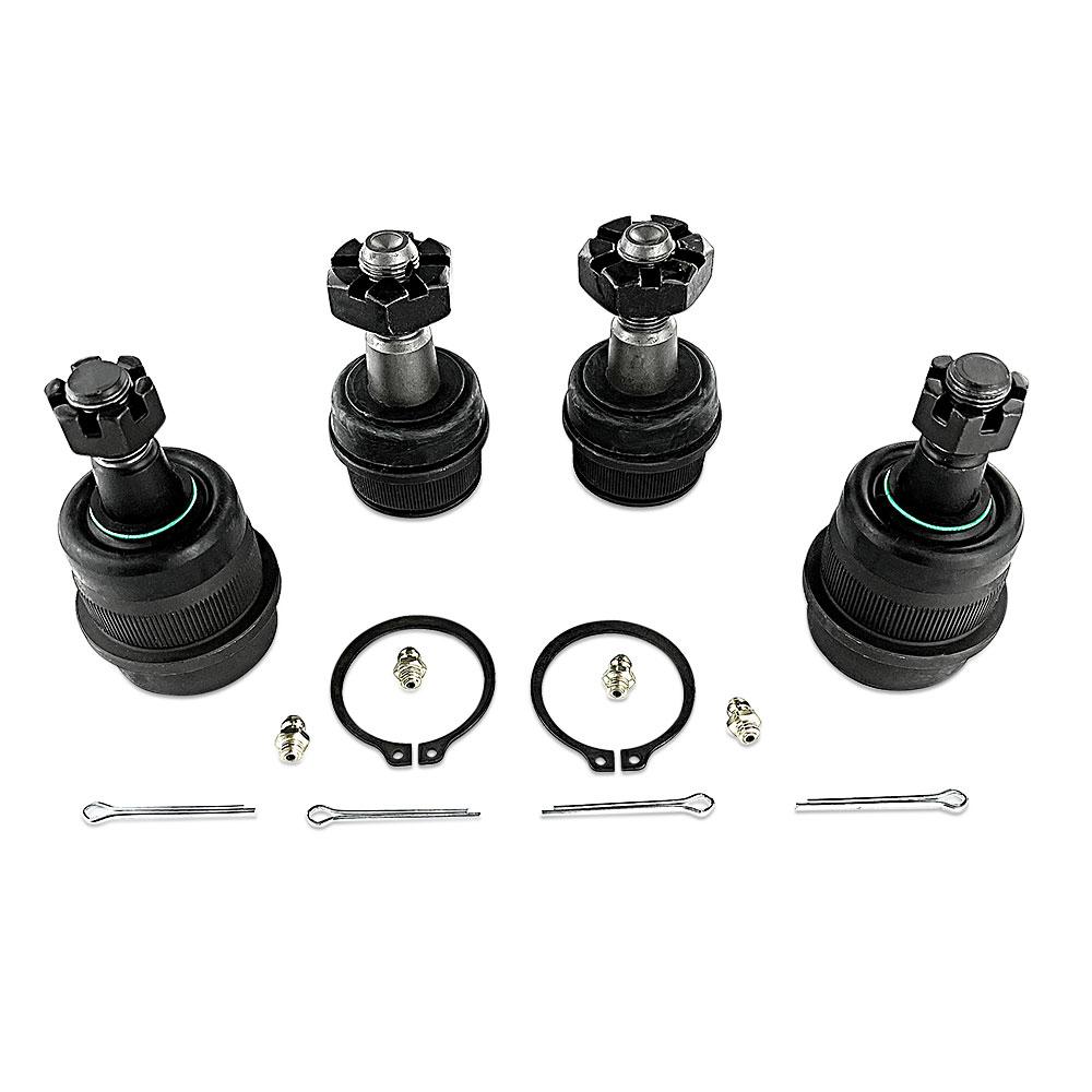 Apex Chassis Suspension Ball Joint Apex Chassis Heavy Duty Ball Joint Kit Fits: 90-01 Jeep Cherokee 90-92 Jeep Comanche 93-98 Jeep Grand Cherokee 97-06 Jeep Wrangler TJ 87-95 Jeep Wrangler YJ Includes: 2 Upper & 2 Lower - Apex Chassis - KIT103