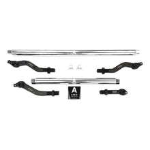Load image into Gallery viewer, Apex Chassis Power Steering Kits Apex Chassis Heavy Duty Tie Rod &amp; Drag Link Assembly in Polished Aluminum Fits: 07-18 Jeep Wrangler JK JKU Rubicon Sahara Sport  Note this NO-FLIP kit is Fits: vehicles with a lift of 3.5 inches or less - Apex Chassis - KIT140-NoFlip