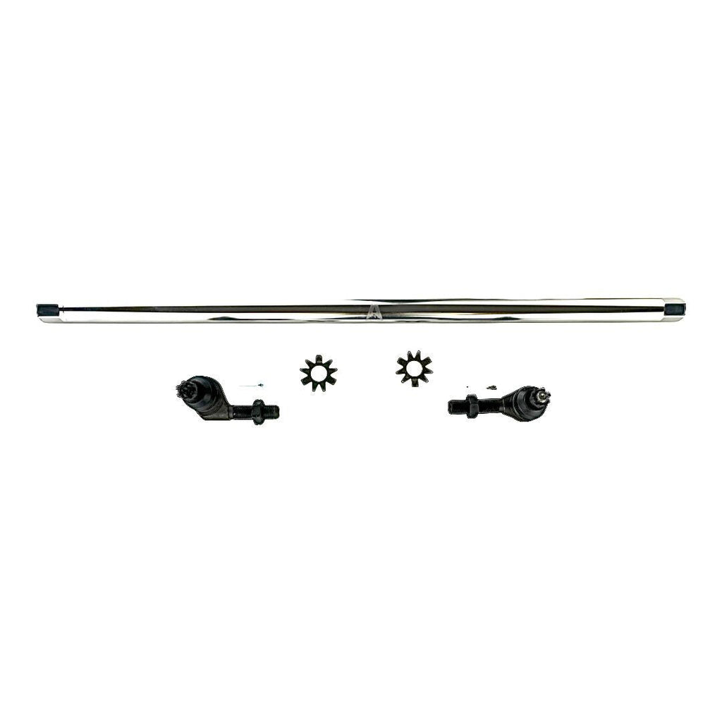 Apex Chassis Steering Drag Link Jeep Wrangler JK - 1 Ton Drag Link Kit - Polished Aluminum - No Flip Apex Chassis - Apex Chassis - KIT157