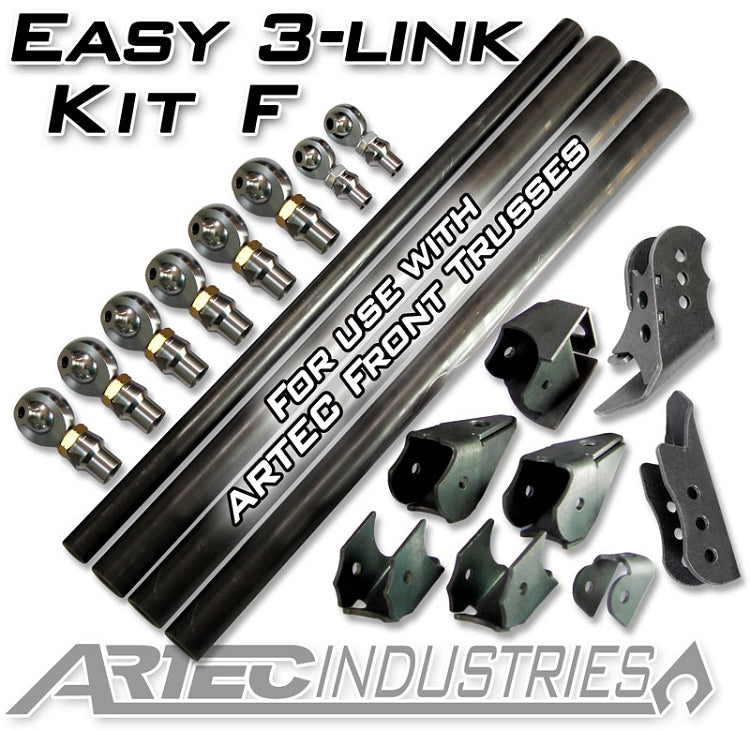 Artec Industries Three Link Kits Easy 3 Link Kit F for Artec Trusses No Tubing Outside Frame Chevy / Ford 78-79 Front Driver Rear Passenger Artec Industries - Artec Industries - LK0102