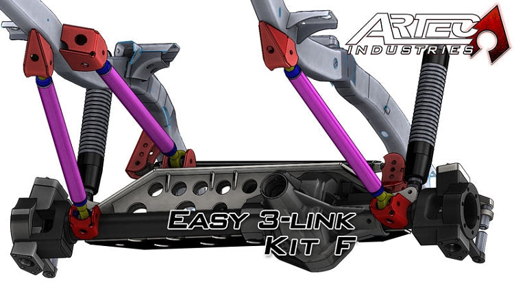 Artec Industries Three Link Kits Easy 3 Link Kit F for Artec Trusses No Tubing Outside Frame Ford 85-91 Front Driver Rear Passenger Artec Industries - Artec Industries - LK0106