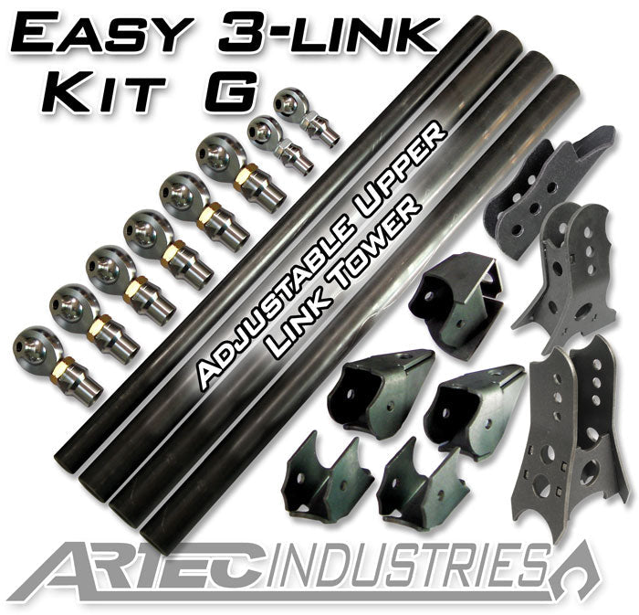 Artec Industries Three Link Kits Easy 3 Link Kit G Adjustable Upper link No Tubing Outside Frame Centered Front Passenger Rear Driver Artec Industries - Artec Industries - LK0132