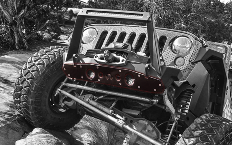 Artec Industries Bumper Guard Jeep JK Front Bumper Rock Guard 07-18 Wrangler JK Aluminum Artec Industries - Artec Industries - JK2308