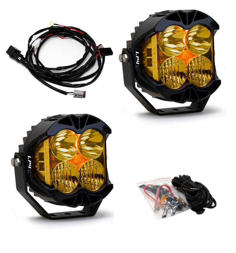 Baja Designs Light Bars & Cubes Baja Designs LP4 Pro Driving/Combo LED - Amber (Pair)