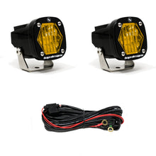 Load image into Gallery viewer, Baja Designs Light Bars &amp; Cubes Baja Designs S1 Amber Wide Cornering LED Light w/ Mounting Bracket Pair