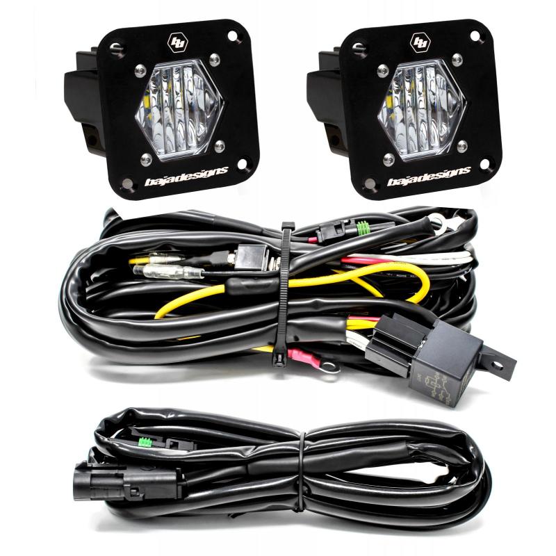 Baja Designs Light Bars & Cubes Baja Designs S1 Wide Cornering LED Light Backup Kit w/ Mounting Bracket Pair