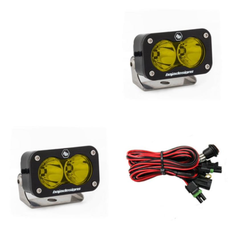 Baja Designs Light Bars & Cubes Baja Designs S2 Pro Series LED Light Pods Amber Lens Spot Pattern - Pair
