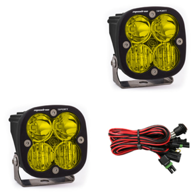 Baja Designs Light Bars & Cubes Baja Designs Squadron Sport Driving/Combo Pair LED Light Pods - Amber