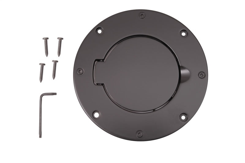 Rugged Ridge Non-Locking Gas Cap Door Black 97-06 Jeep Wrangler-Clearance