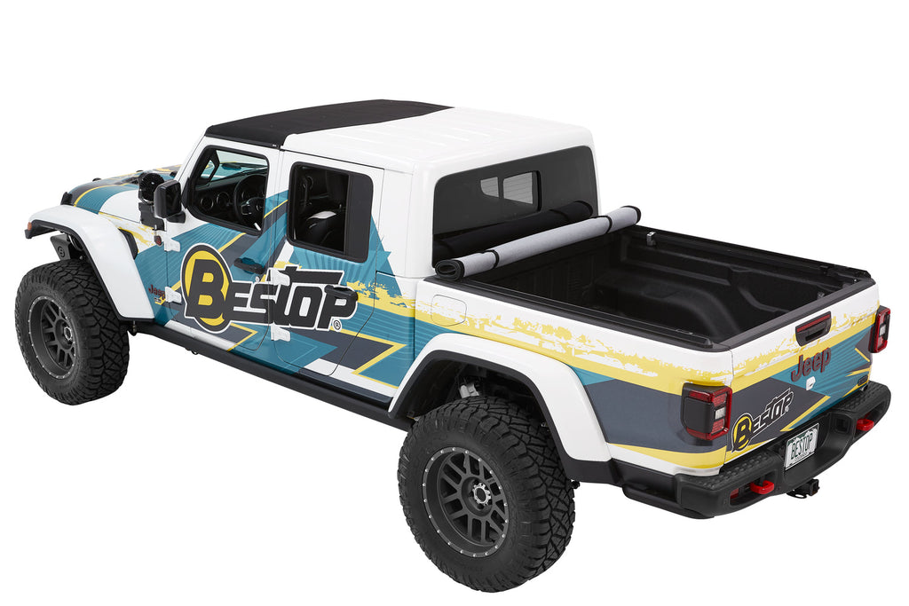 Bestop Tonneau Cover EZ-Roll Soft Tonneau - '20-23 Gladiator; For 5 ft. bed (Black Twill) - 19280-17 - Bestop