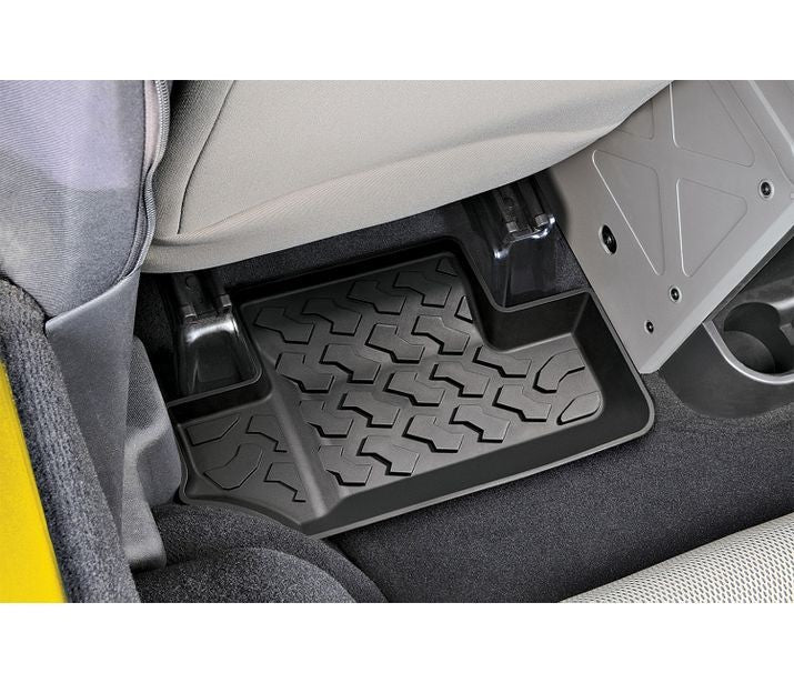 Bestop Floor Mat Set Floor Mats - '07-10 Wrangler JK 2-Door; Rear (Black) - 51502-01 - Bestop