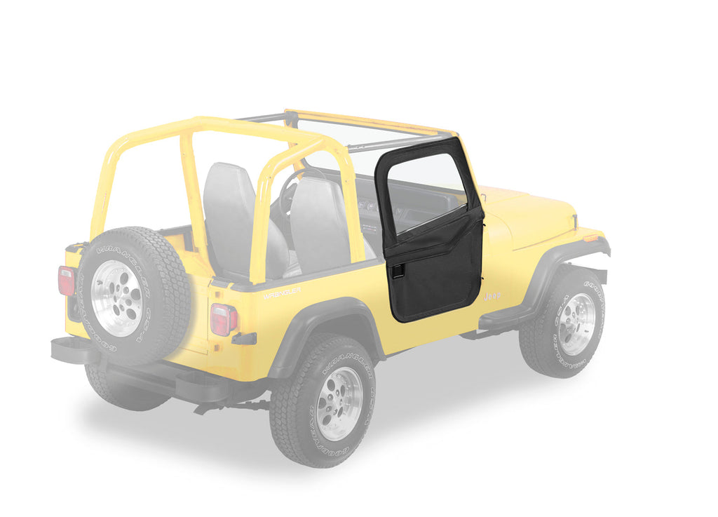 Bestop Door Full Fabric Doors - '80-86 CJ7 / '87-95 Wrangler YJ (Black Denim) - 51783-15 - Bestop