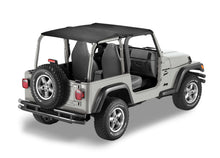 Load image into Gallery viewer, Bestop Soft Top Header Safari Bikini - &#39;97-02 Wrangler TJ (Black Denim) - 52531-15 - Bestop